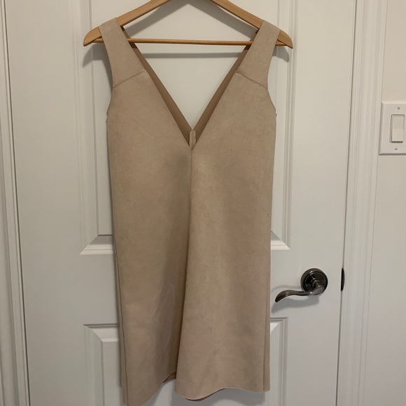 Zara Beige Suede dress - Picture 2 of 2